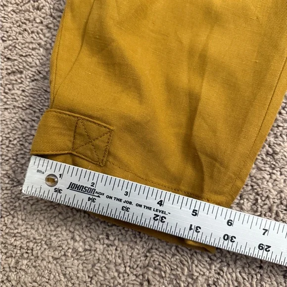 Banana Republic Cargo Pants Women size 6 Mustard Yellow High Waist Pants - Picture 5 of 10